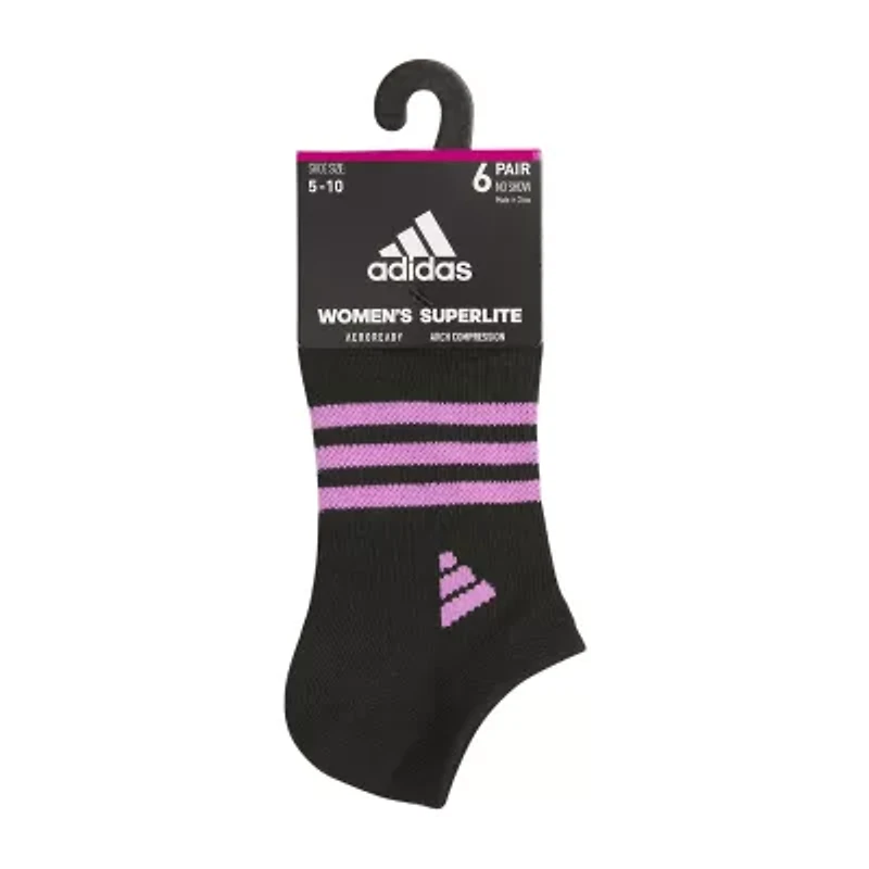adidas Superlite Womens Multi-Pack 6 Pair No Show Socks