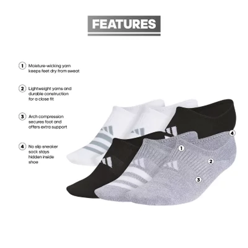 adidas Superlite Womens Multi-Pack 6 Pair Liner Socks