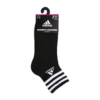adidas Womens 3 Pair Quarter Ankle Socks