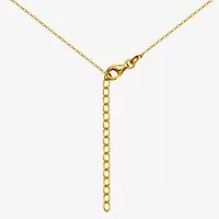 Dragon Womens Genuine Green Jade 18K Gold Over Silver 18 Inch Pendant Necklace