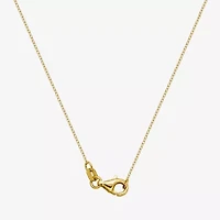 Snake Womens Genuine Green Jade 18K Gold Over Silver 18 Inch Pendant Necklace