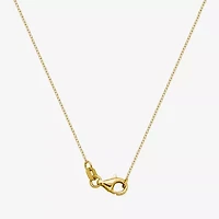 Bee Womens Genuine Green Jade 18K Gold Over Silver 18 Inch Pendant Necklace