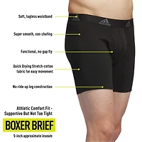 adidas Stretch Cotton Mens 3 Pack Boxer Briefs 5158001a