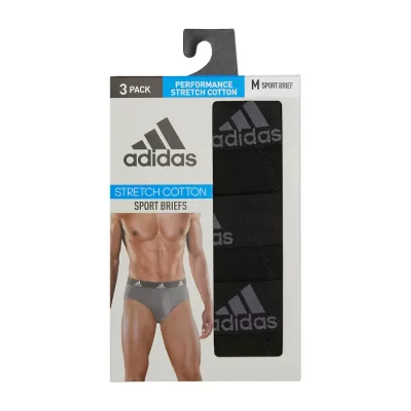 adidas Stretch Cotton Mens 3 Pack Briefs 5158003a