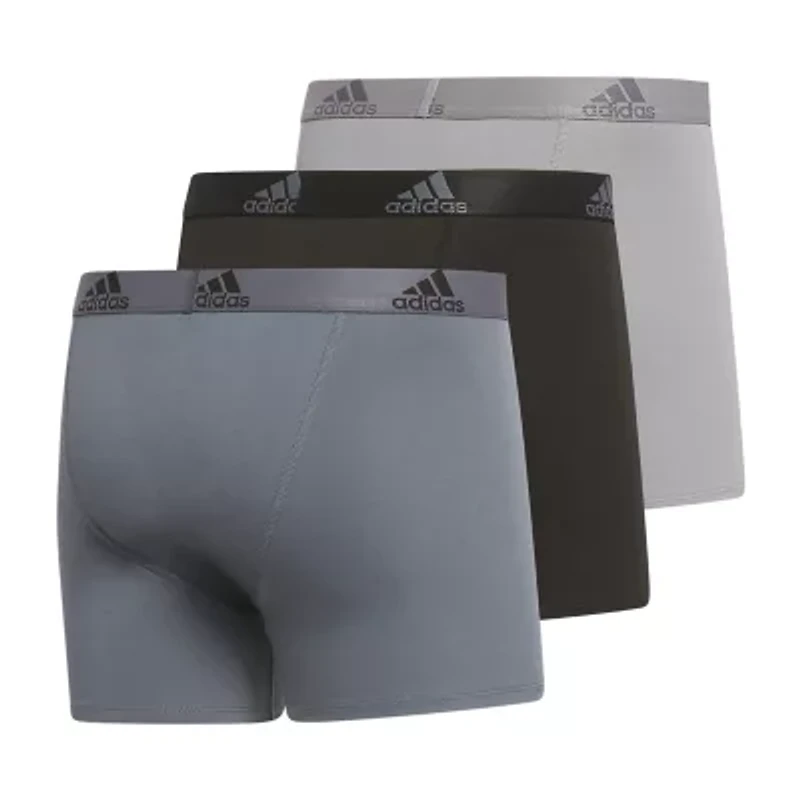 adidas Stretch Cotton Mens 3 Pack Multi-Pack Fabric Trunks 5157997a