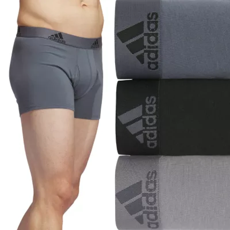 adidas Stretch Cotton Mens 3 Pack Multi-Pack Fabric Trunks 5157997a