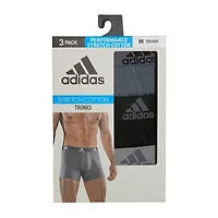 adidas Stretch Cotton Mens 3 Pack Multi-Pack Fabric Trunks 5157997a