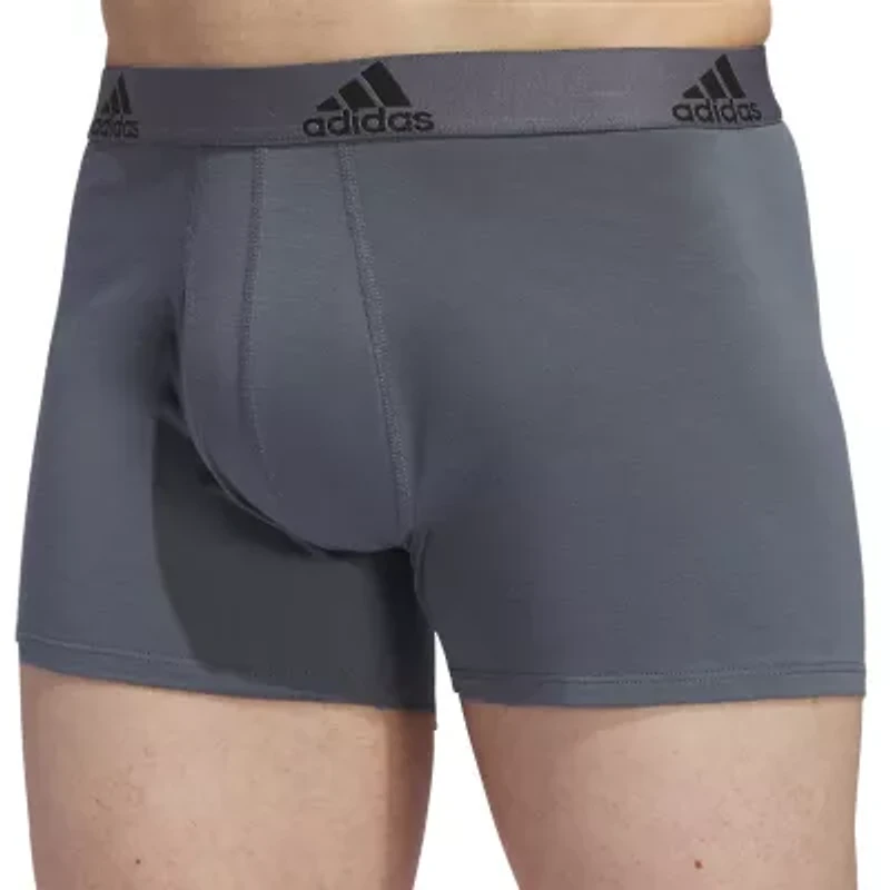 adidas Stretch Cotton Mens 3 Pack Multi-Pack Fabric Trunks 5157997a