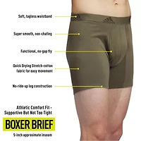 adidas Stretch Cotton Mens 3 Pack Boxer Briefs 5158001a