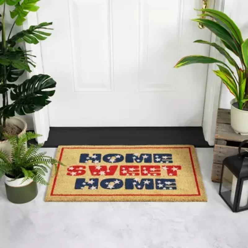 Northlight Home Sweet Home Coir Outdoor Indoor Rectangular Doormat