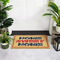 Northlight Home Sweet Home Coir Outdoor Indoor Rectangular Doormat