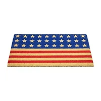 Northlight Stars And Stripes Coir Outdoor Star Indoor Rectangular Doormat