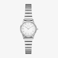 Geneva Womens Crystal Accent Silver Tone Stainless Steel Bracelet Watch Fmdjm302