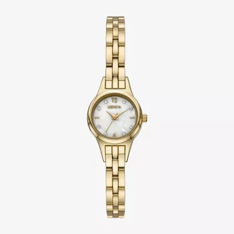 Geneva Womens Crystal Accent Gold Tone Bracelet Watch Fmdjm303