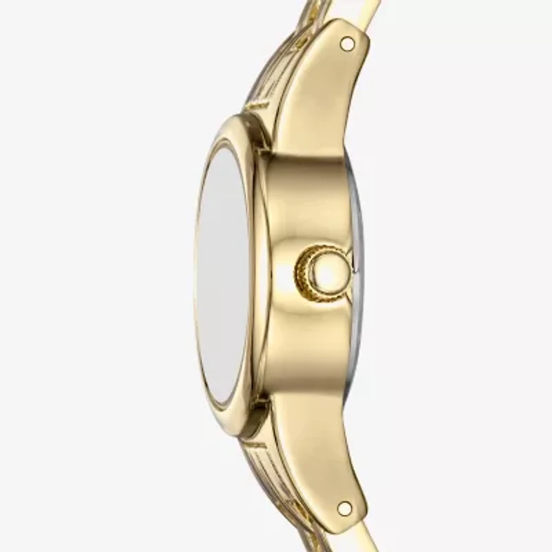 Geneva Womens Crystal Accent Gold Tone Bracelet Watch Fmdjm303