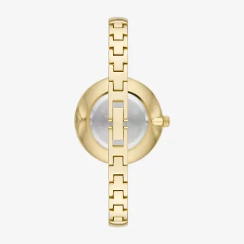 Geneva Womens Crystal Accent Gold Tone Bangle Watch Fmdjm304