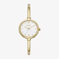 Geneva Womens Crystal Accent Gold Tone Bangle Watch Fmdjm304