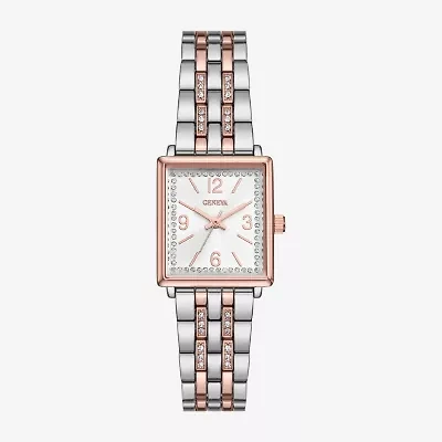 Geneva Womens Crystal Accent Silver Tone Bracelet Watch Fmdjm306
