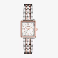 Geneva Womens Crystal Accent Silver Tone Bracelet Watch Fmdjm306