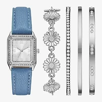 Womens Crystal Accent Blue 5-pc. Watch Boxed Set Fmdjset722