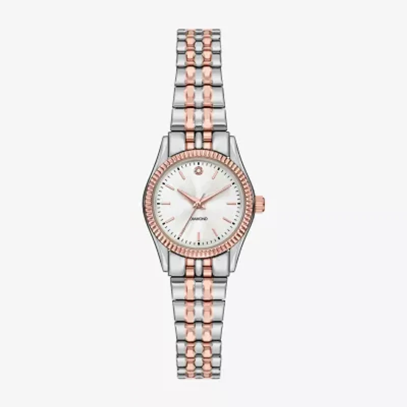 Womens Diamond Accent Silver Tone Stainless Steel Expansion Watch Fmdjo319