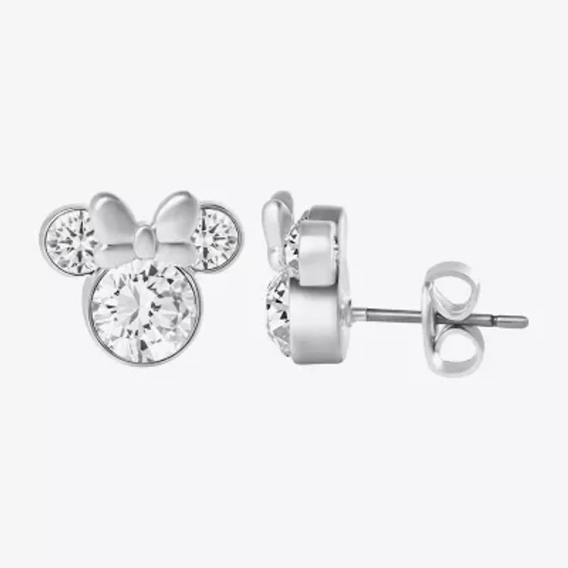 Disney Classics Womens Crystal Pure Silver Over Brass Minnie Mouse 2-pc. Jewelry Set