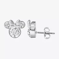 Disney Classics Womens Crystal Pure Silver Over Brass Minnie Mouse 2-pc. Jewelry Set