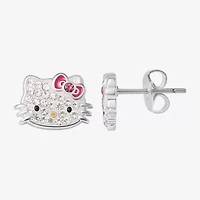 Womens Crystal Pure Silver Over Brass Hello Kitty 2-pc. Jewelry Set