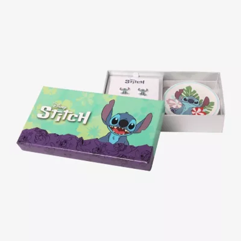 Disney Classics Womens Pure Silver Over Brass Lilo & Stitch 2-pc. Jewelry Set