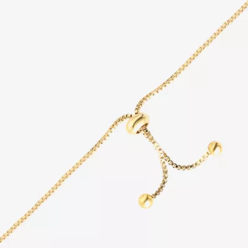 Disney Classics Womens Pink Crystal 18K Gold Over Brass Heart Lilo & Stitch Bolo Bracelet