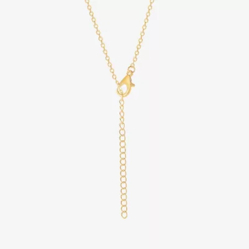 Hello Kitty Hot Air Balloon Womens Crystal 18K Gold Over Brass 16 Inch Pendant Necklace