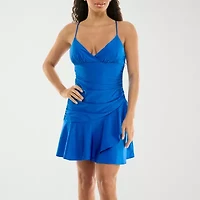 City Triangle Womens Juniors Fit + Flare Dress