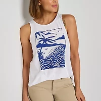St. John's Bay Womens Scoop Neck Sleeveless Tall Tank Top