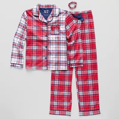 Sleep On It Little & Big Kid Girls Long Sleeve 2-pc. Plus Pajama Sets