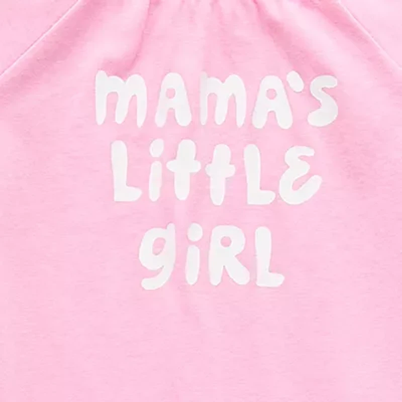 Okie Dokie Baby Girls Round Neck Long Sleeve Jumpsuit