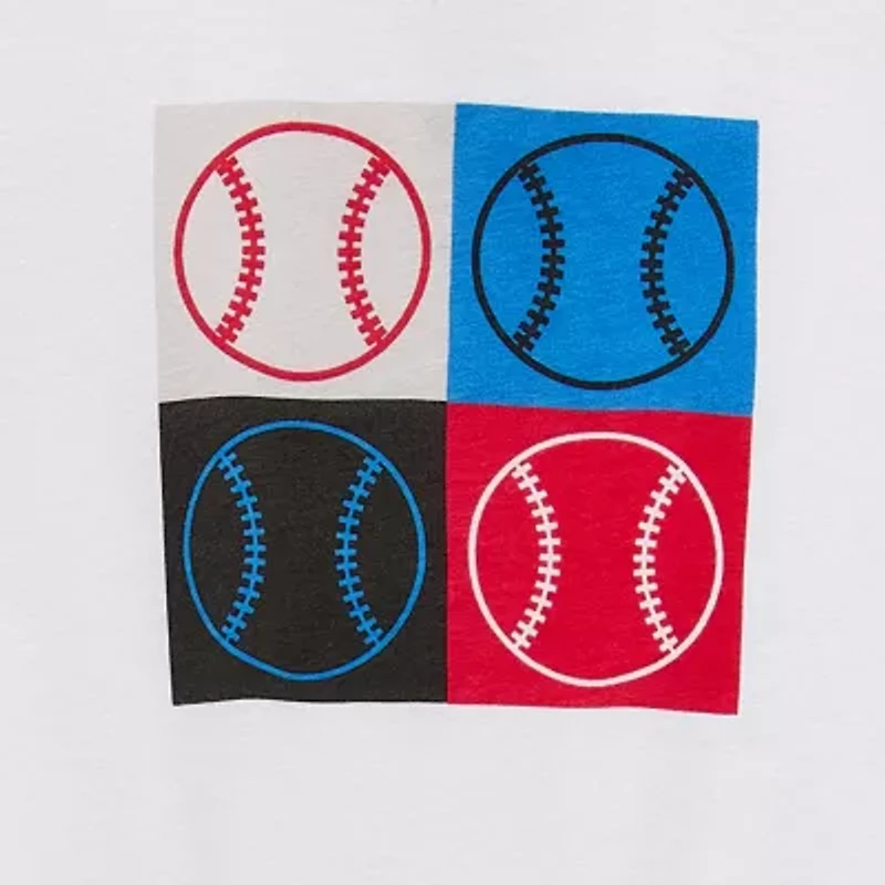 Okie Dokie Active Toddler & Little Boys Crew Neck Short Sleeve Regular Fit Graphic T-Shirt