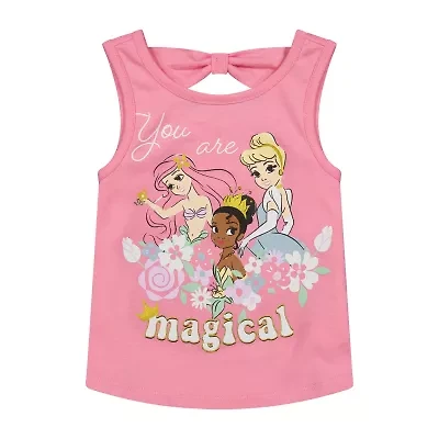 Toddler Girls Round Neck Sleeveless Princess Tank Top