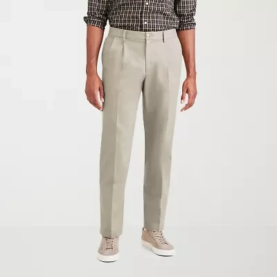 Dockers Signature Iron Free With Stain Defender Mens Comfort Waistband Classic Fit Pleated Pant