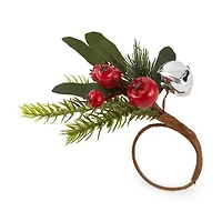 North Pole Trading Co. Holly Berry 4-pc. Napkin Rings