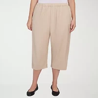Alfred Dunner Catalina Island Womens Stretch Fabric Straight Plus Capri Pant