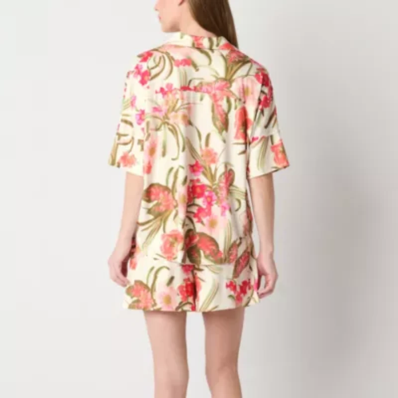 Ambrielle Womens Short Sleeve 2-pc. Pajama Sets