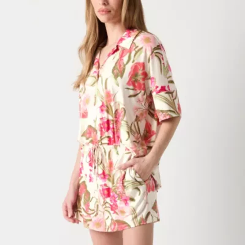 Ambrielle Womens Short Sleeve 2-pc. Pajama Sets
