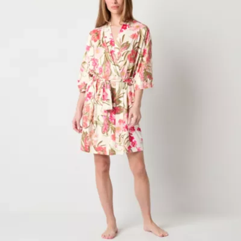 Ambrielle Womens Long Sleeve Length Robe