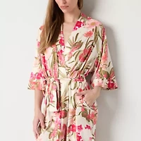 Ambrielle Womens Long Sleeve Length Robe
