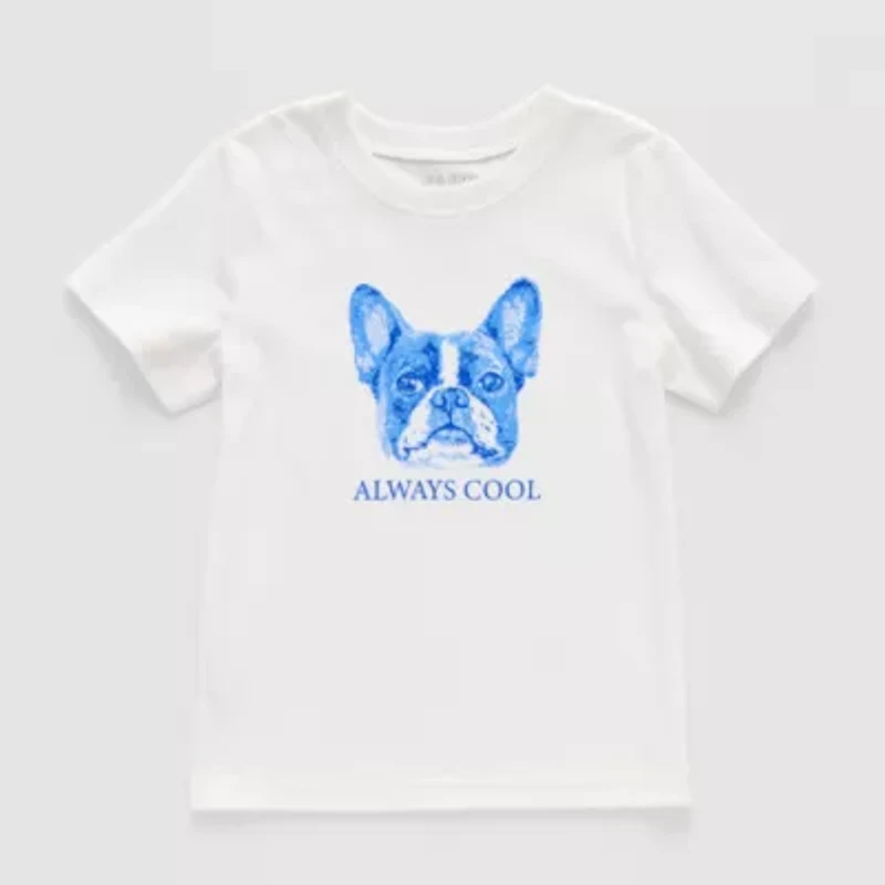 Okie Dokie Toddler & Little Boys Crew Neck Short Sleeve Regular Fit Graphic T-Shirt