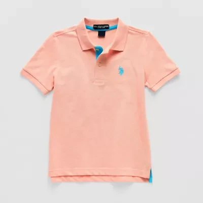 U.S. Polo Assn. Little & Big Kid Boys Short Sleeve Classic Fit Embroidered Shirt