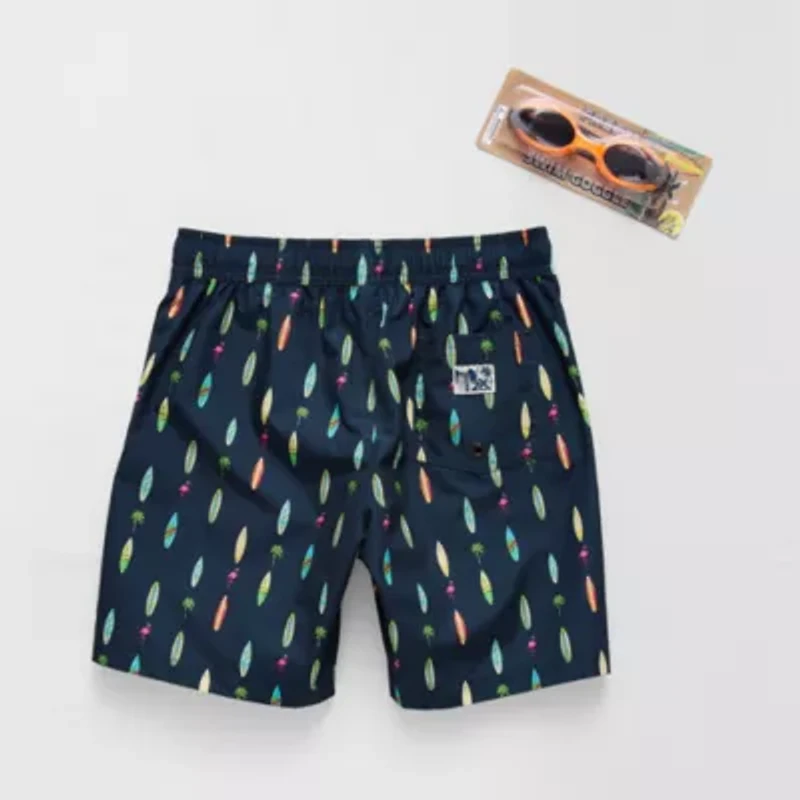 ZeroXposur Little & Big Kid Boys Above The Knee Confetti Swim Trunks