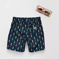 ZeroXposur Little & Big Kid Boys Above The Knee Confetti Swim Trunks