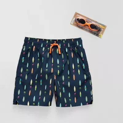 ZeroXposur Little & Big Kid Boys Above The Knee Confetti Swim Trunks