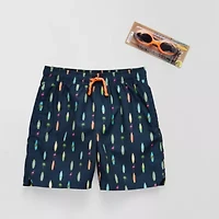 ZeroXposur Little & Big Kid Boys Above The Knee Confetti Swim Trunks